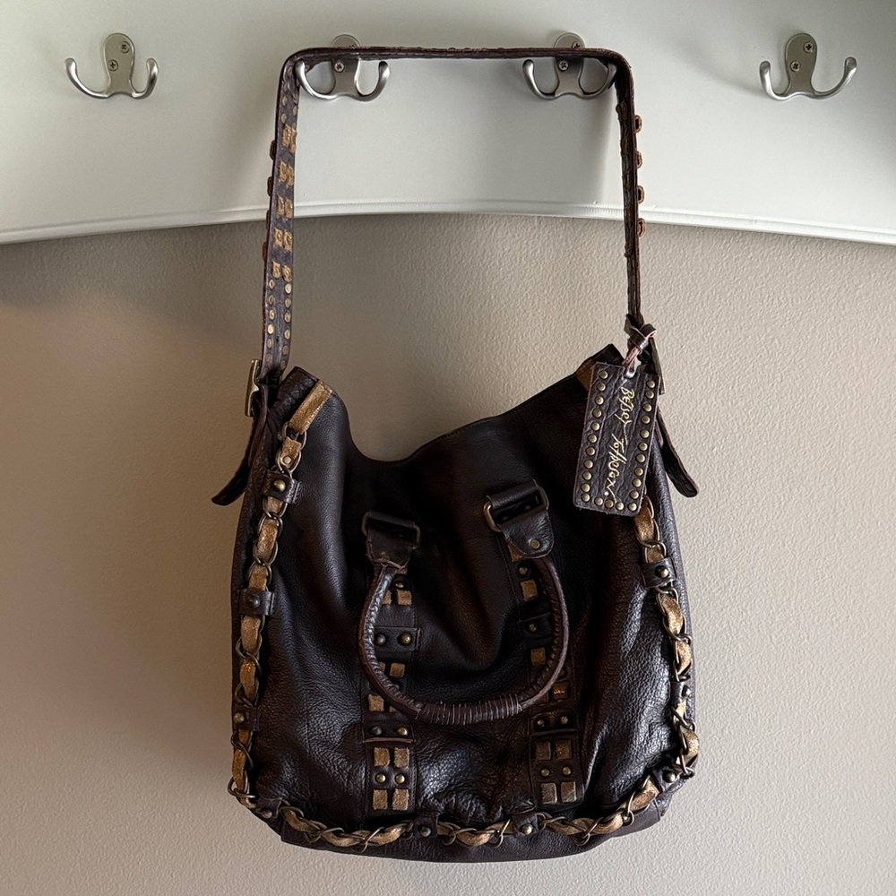 Vintage Betsy Johnson Brown Leather Women's Bag - Large